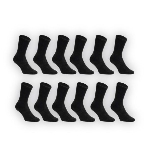 socks Black 12pieces - long