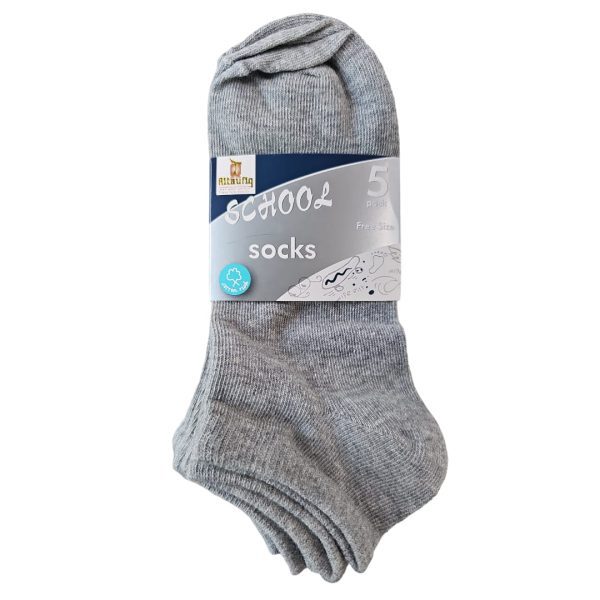 5pairs Sports Socks Gray 