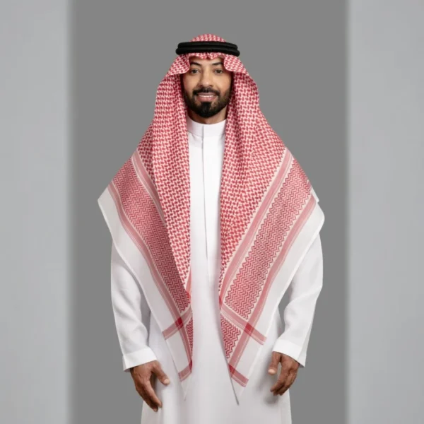 شماغ البسام بصمة 4 لون غامق