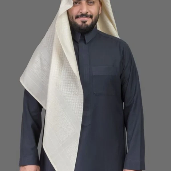 شماغ البسام كريمي انجليزي