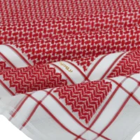 شماغ بروجيه خطوط حمراء قطن