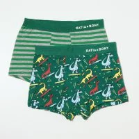 2Piece Boy's Dinosaur Patterned Boxers